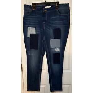 Cato women’s jeans patchwork size‎ 18W inseam 30